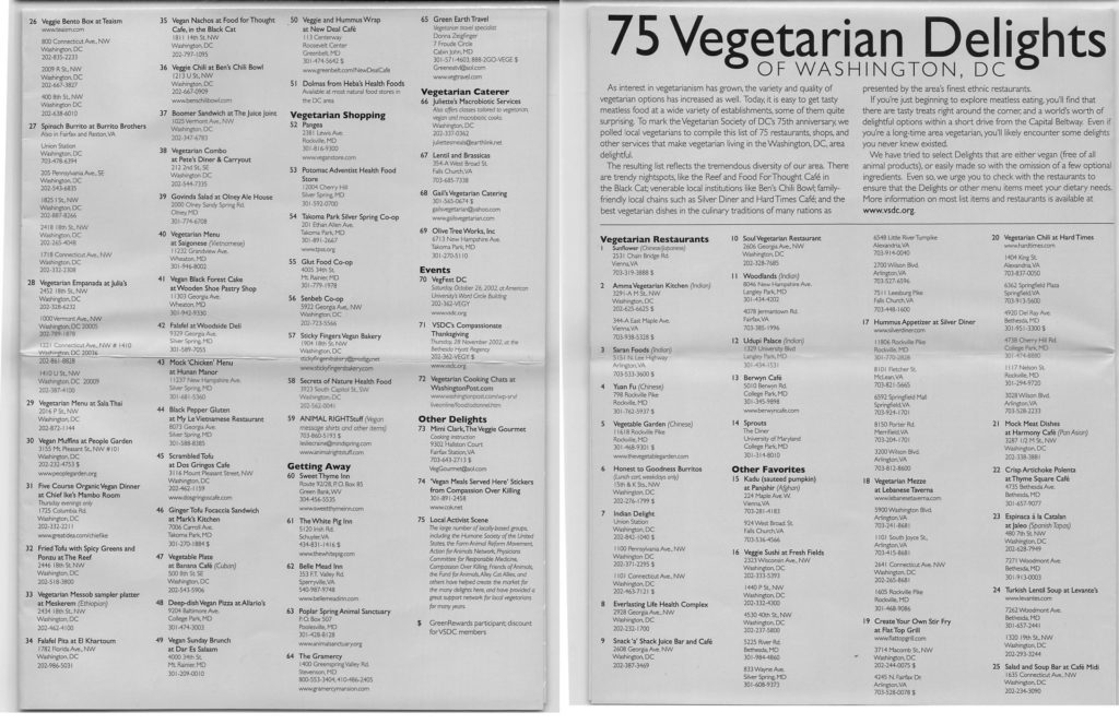 75 Vegetarian Delights of Washington DC